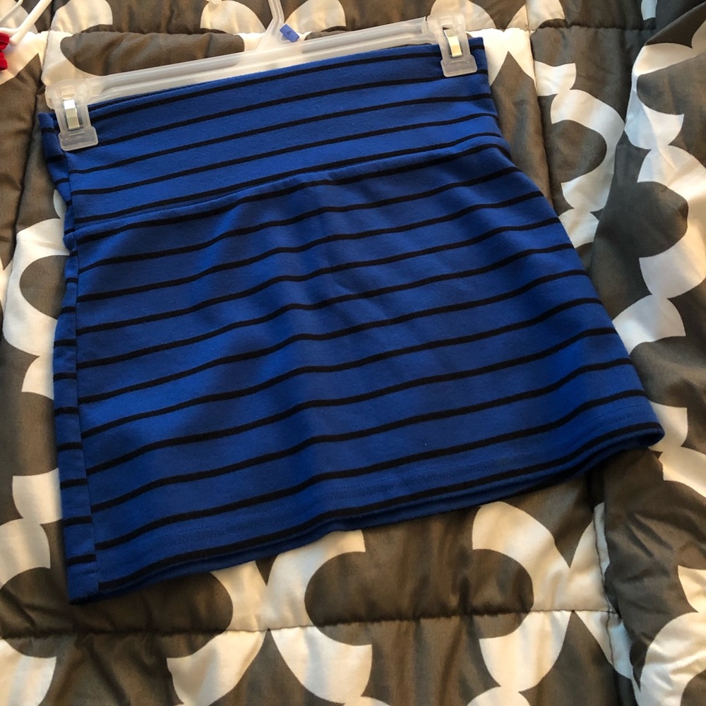 Blue and black skirt